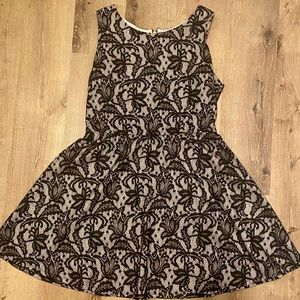 Lace covered cocktail dress